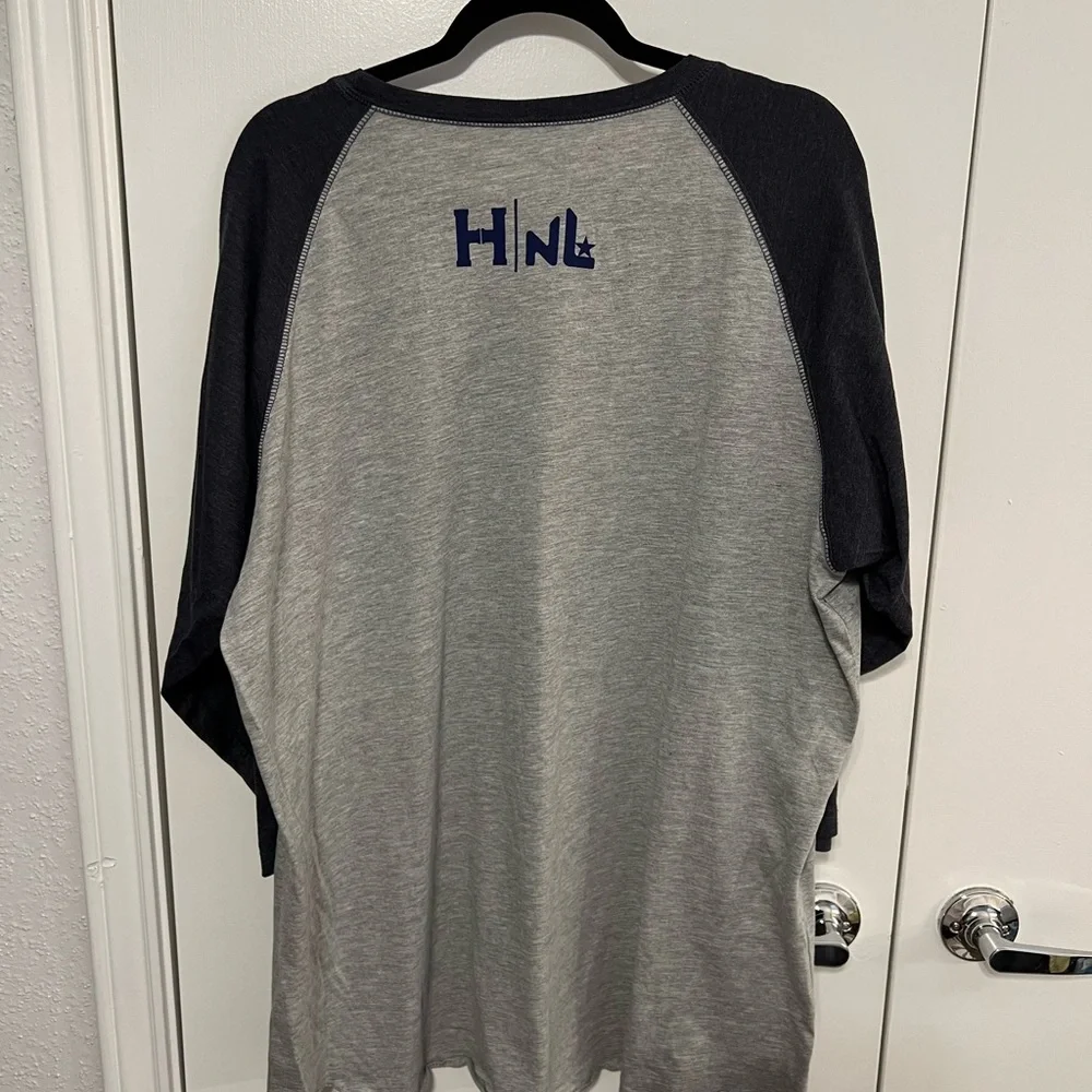 No Label Brewing Astros Gray and Black Baseball Graphic Men's Shirt Sz XXL EUC